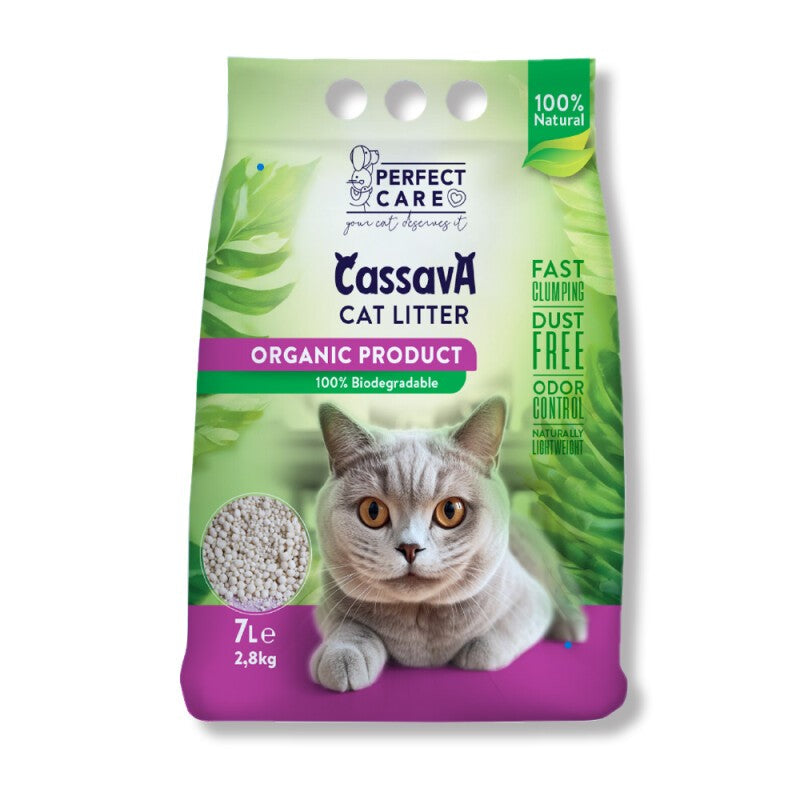 perfect care cassava 7 λίτρα για την τουαλέτα της γάτας