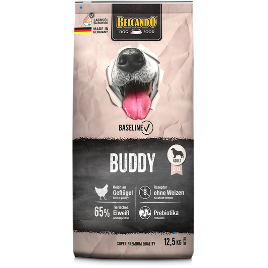 belcando baseline buddy ξηρά τροφή σκύλου με κοτόπουλο σε συσκευασία 12,5 κιλά 