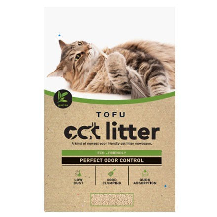 Tofu Cat Litter με άρωμα πράσινου τσαγιού είναι άμμος γάτας τύπου tofu